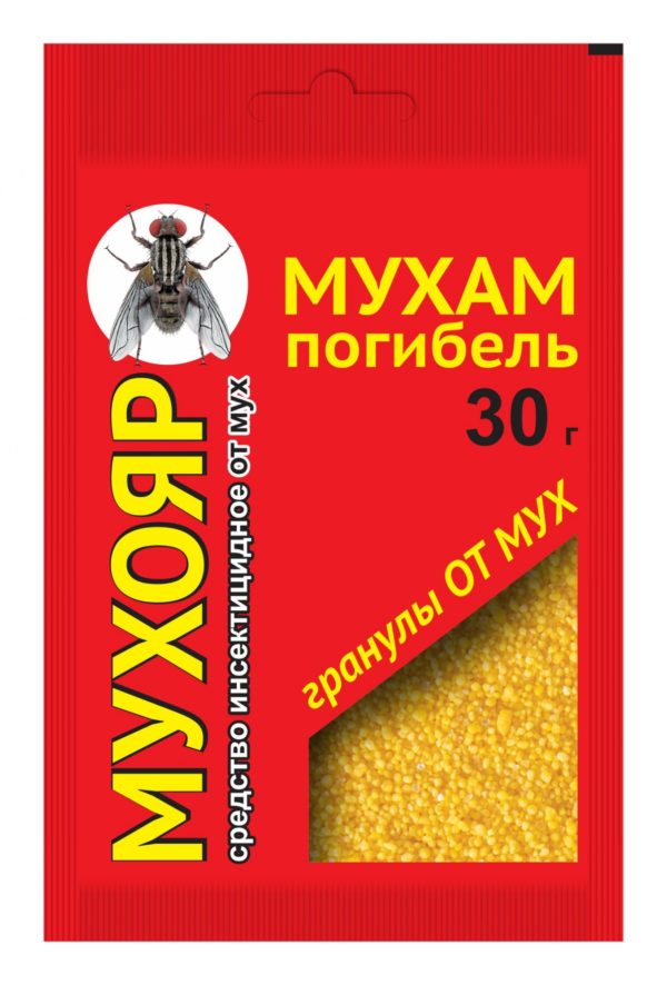 Мухояр гранулы от мух 30 гр