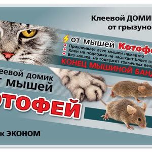 Котофей клеевой домик от мышей (1шт)